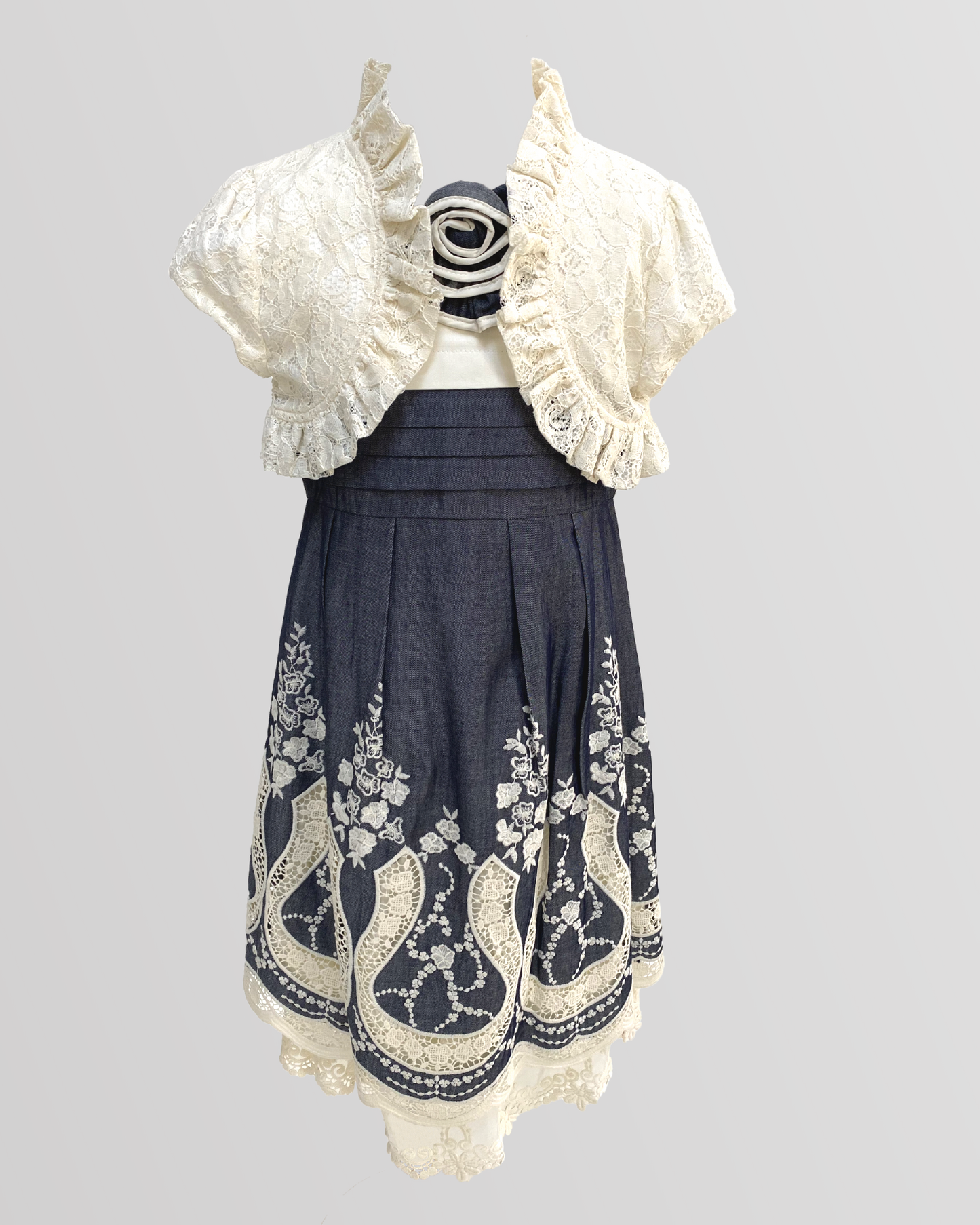 Jeans Dress With Dantelle Jacket