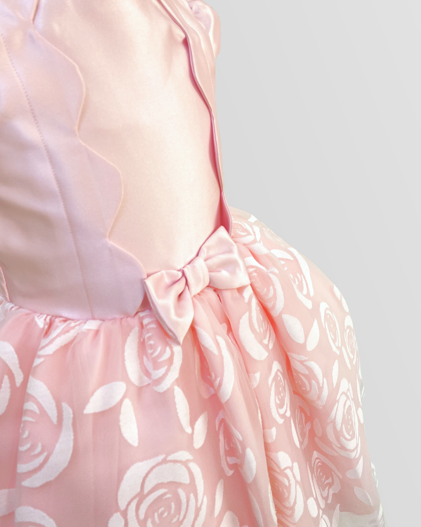 Rose Decorated With Small Ribbon And Headband Dress
