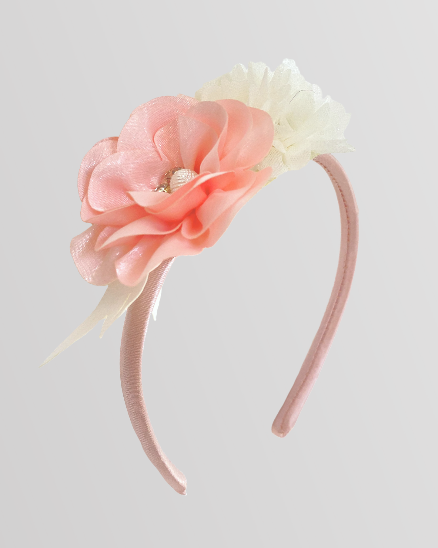Rose Decorated With Small Ribbon And Headband Dress