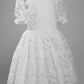 Cotton Lace Dress with Hair Accessory