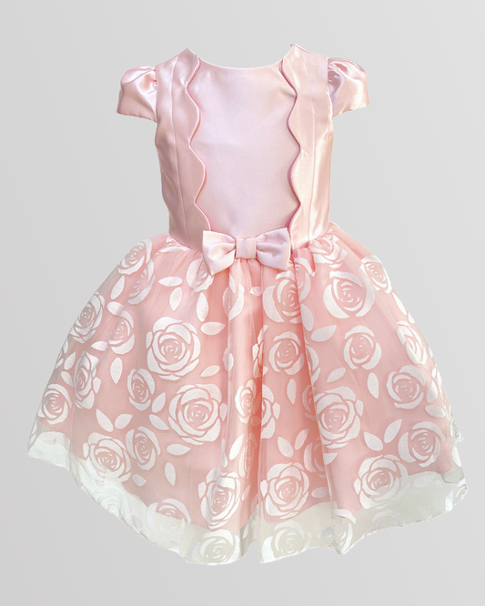 Rose Decorated With Small Ribbon And Headband Dress