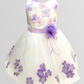 Super Puffy Flowered With Ribbon And Headband Dress
