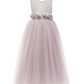 Full-Length Sleeveless Puffy Tulle Lace Dress