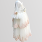 Full-Length Puffy With Pink Lace Dress
