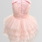 Puffy Tulle Lace With Two Ribbons On Shoulders And Headband Dress