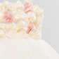 Cream Sleeveless Full Flowered Top Dress