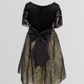 Full-Length Shiny Tulle Lace Puffy Dress