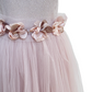 Full-Length Sleeveless Puffy Tulle Lace Dress