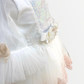 Full-Length Puffy With Pink Lace Dress